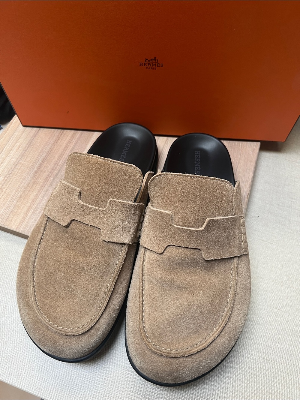 Hermes Go Mule Beige Sable